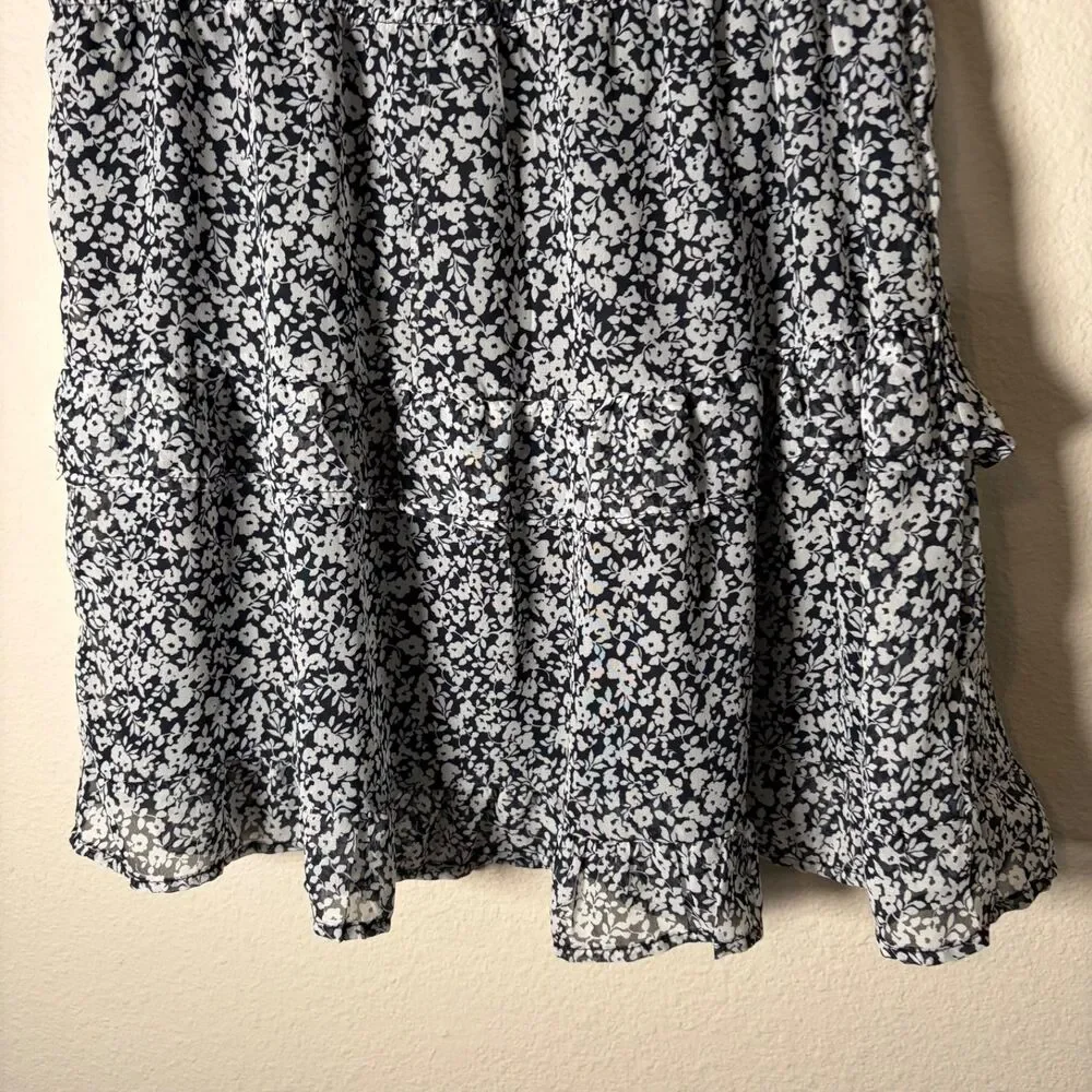 Sienna Sky Skirt Women's Medium Tiered Lined Mini Casual Ruffle